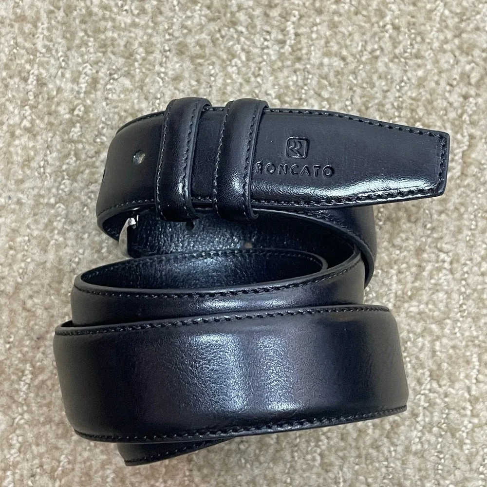 Roncato Vera Pelle‎ Italian Leather Belt Black Size 41